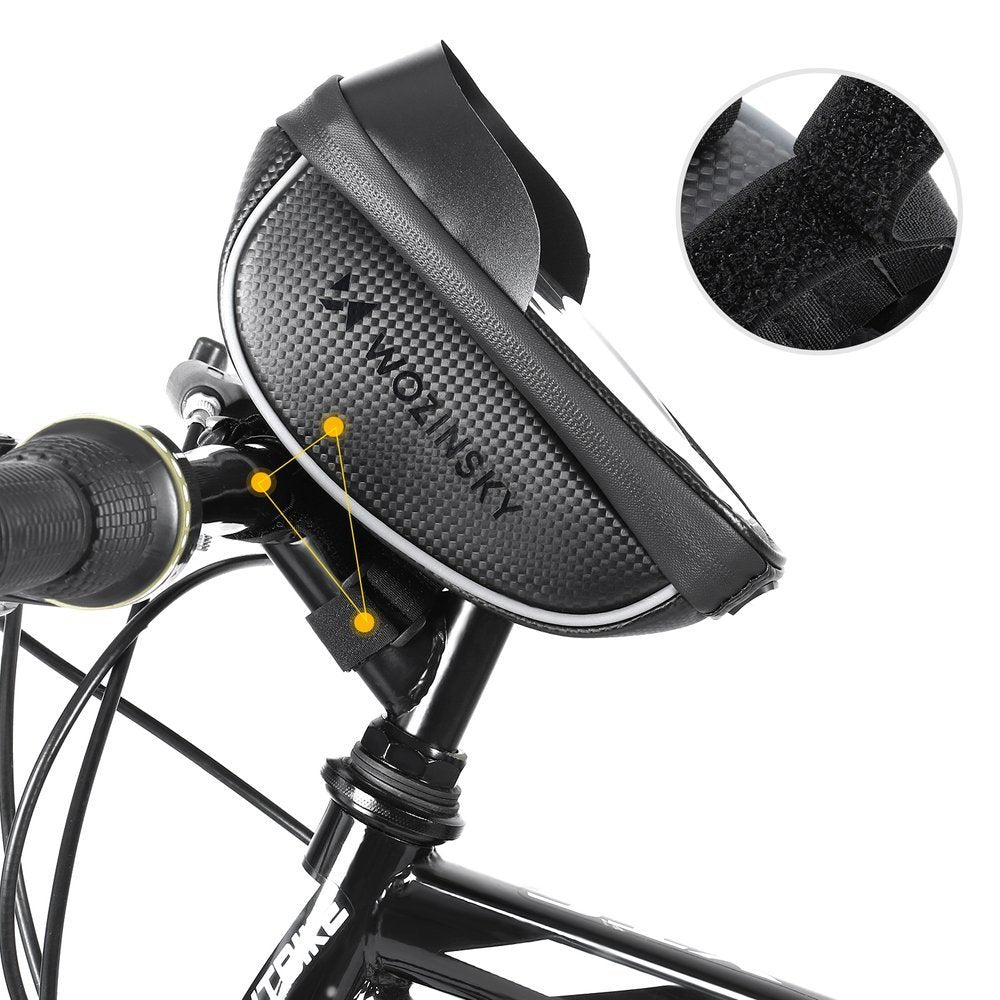 Fahrrad Lenkertasche mit Handyhalterung, Wozinsky Active WBB16BK, Schwarz