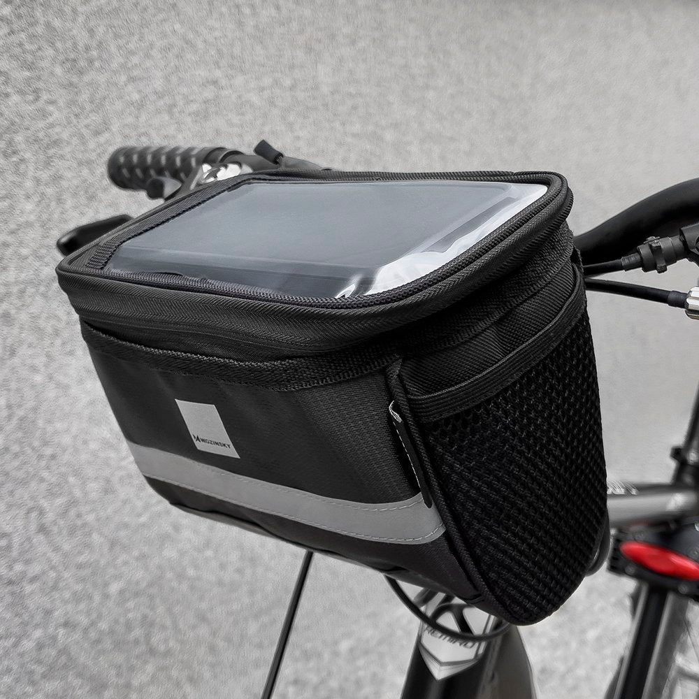 Fahrrad Lenkertasche mit Handyhalterung, Wozinsky Active WBB12BK, Schwarz