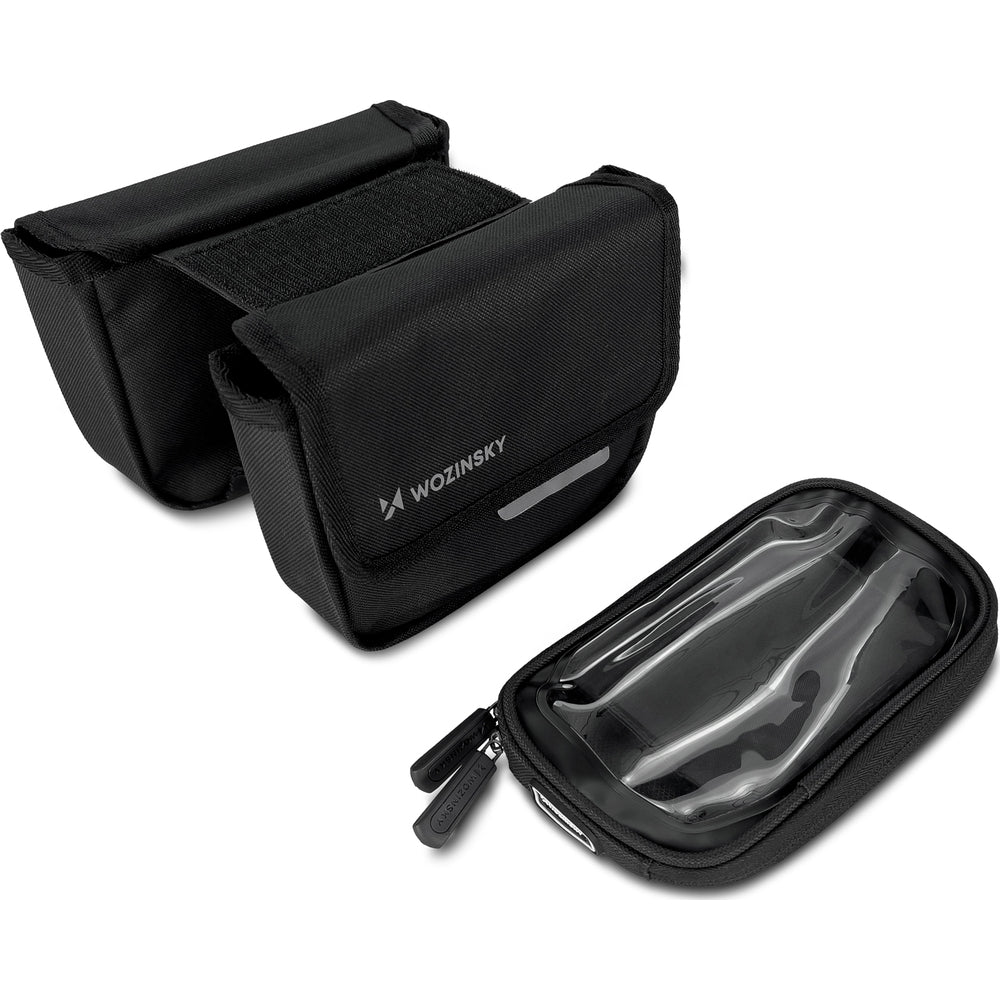Fahrradrahmentasche mit Handyhülle, Wozinsky Active WBB26BK, Schwarz