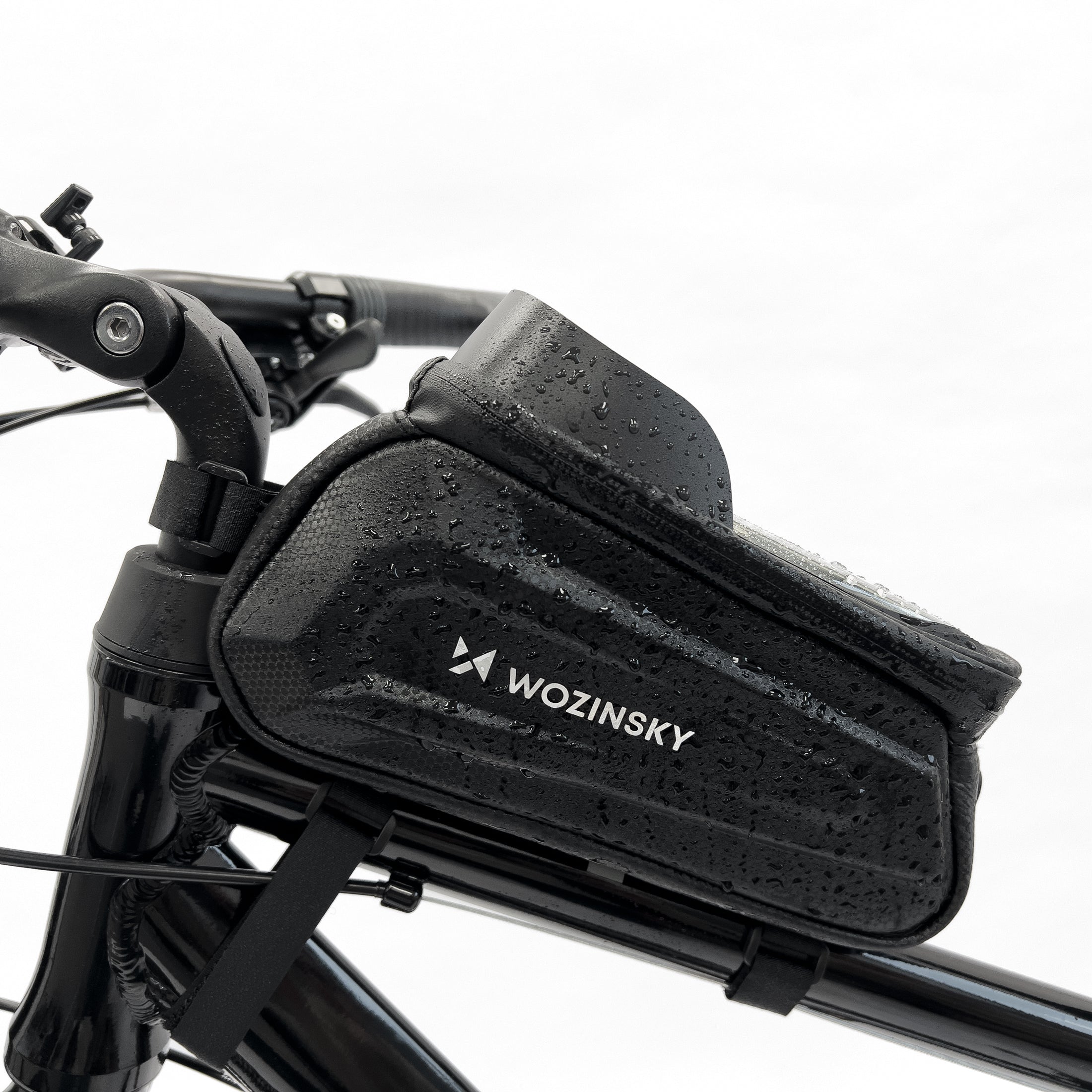 Fahrradrahmentasche mit Handyhülle, Wozinsky Active WBB28BK, Schwarz