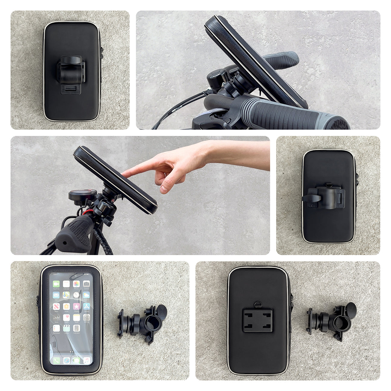 Fahrrad Handyhalterung für Smartphone für den Lenker, Wozinsky Active WBHBK7, Schwarz