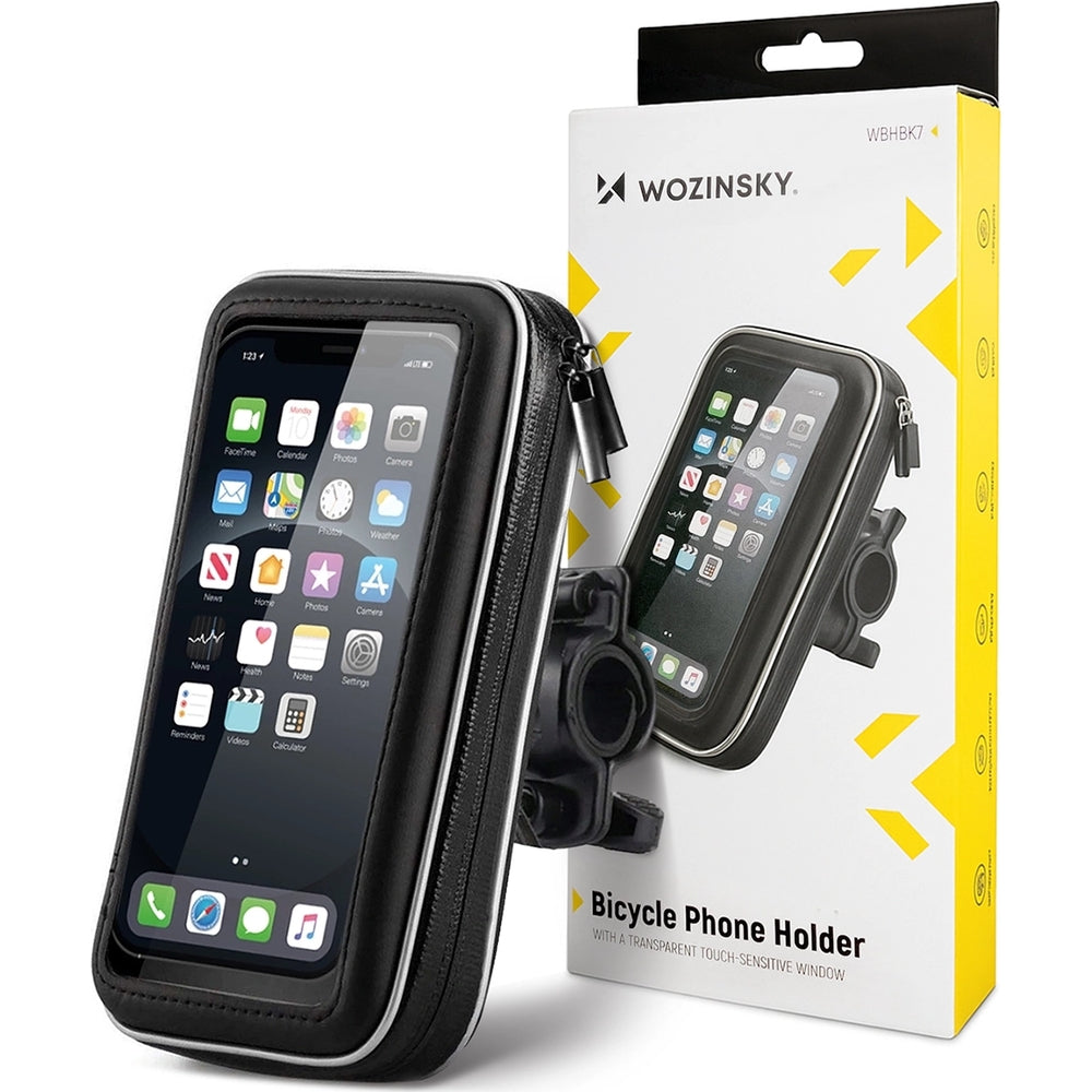 Fahrrad Handyhalterung für Smartphone für den Lenker, Wozinsky Active WBHBK7, Schwarz