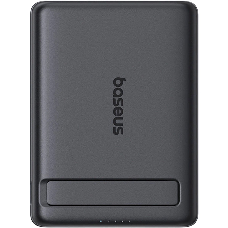 Powerbank Baseus PicoGo AM31, 5000 mAh mit Qi2 15W für MagSafe mit Standfunktion, kompakt, Schwarz