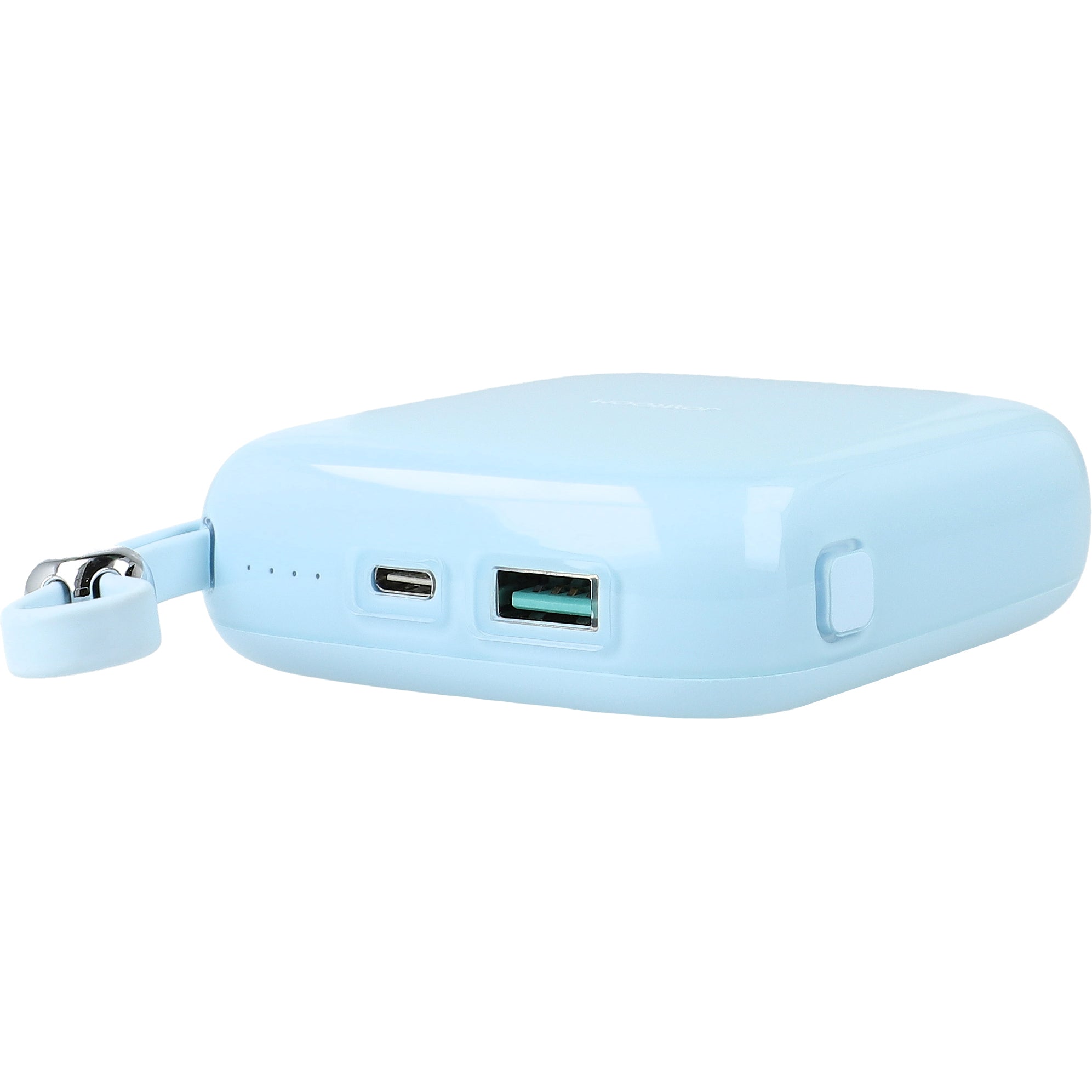 Powerbank Joyroom Jelly Series JR-L005, 10000mAh, USB-A/USB-C, 12W mit Lightning-Kabel, Blau