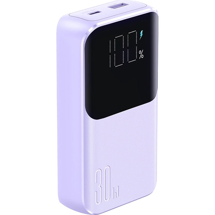 Powerbank Joyroom JR-PBC06 10000mAh, 30W, 1x USB-A / 1x USB-C mit USB-C und Lightning-Kabel, Violett