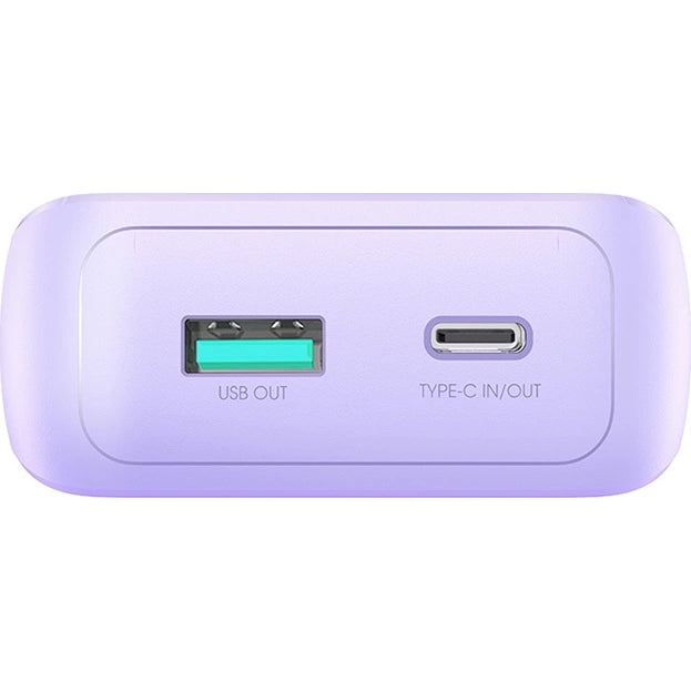 Powerbank Joyroom JR-PBC06 10000mAh, 30W, 1x USB-A / 1x USB-C mit USB-C und Lightning-Kabel, Violett