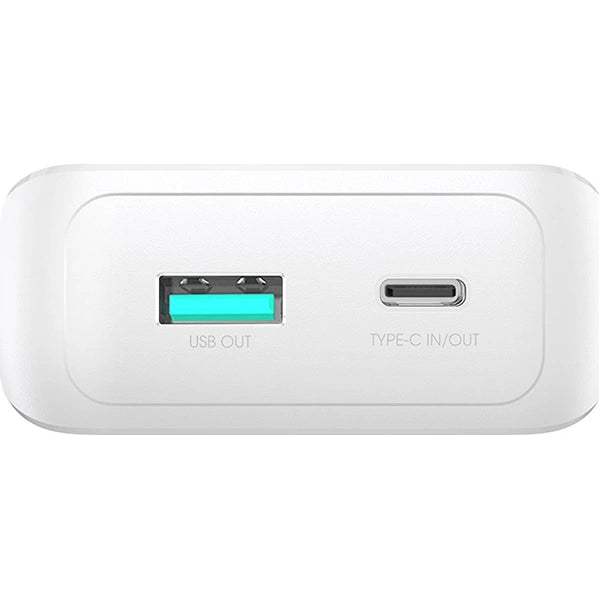 Powerbank Joyroom JR-PBC06 10000mAh, 30W, 1x USB-A / 1x USB-C mit USB-C und Lightning-Kabel, Weiß