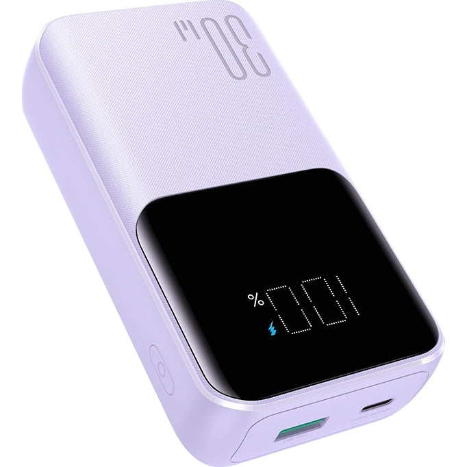 Powerbank Joyroom JR-PBC07 20000mAh, 30W, 1x USB-A / 1x USB-C mit USB-C und Lightning-Kabel, Violett