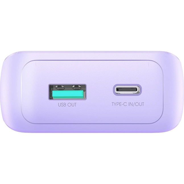 Powerbank Joyroom JR-PBC07 20000mAh, 30W, 1x USB-A / 1x USB-C mit USB-C und Lightning-Kabel, Violett