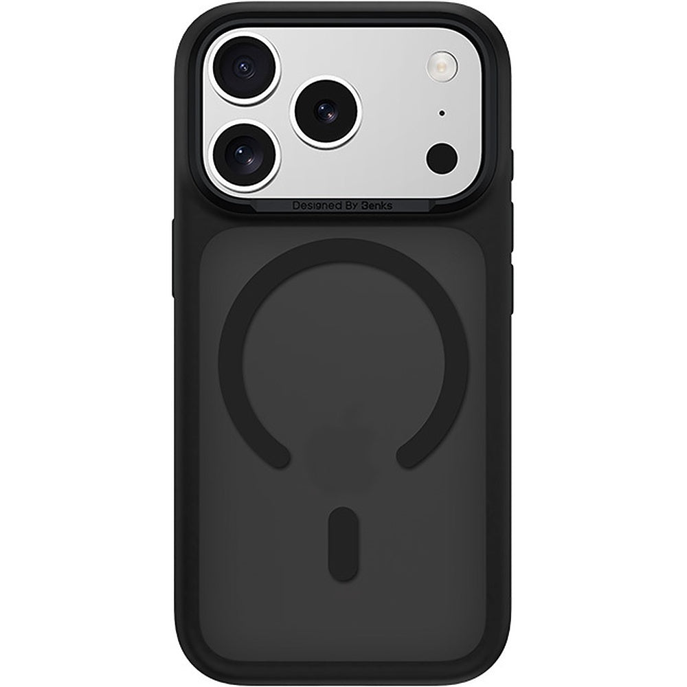 Handyhülle für iPhone 17 Pro, Benks Magnetic Mist Metal Frame, Schwarz