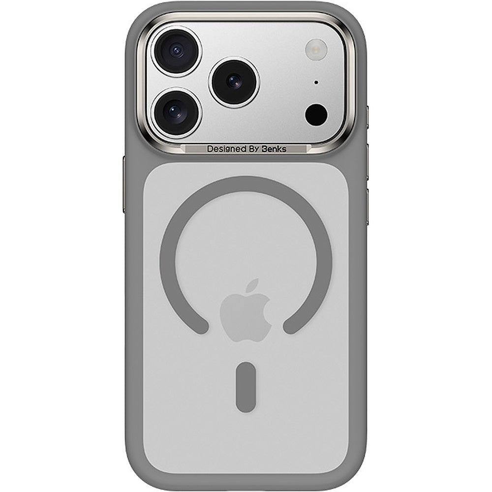Handyhülle für iPhone 17 Pro Max, Benks Magnetic Mist Metal Frame, Grau