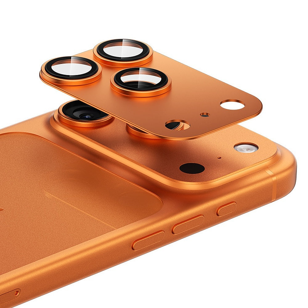 Kameraschutz für iPhone 17 Pro Max, Benks Glass Warrior Metal Integrated, 3 Stück, Orange