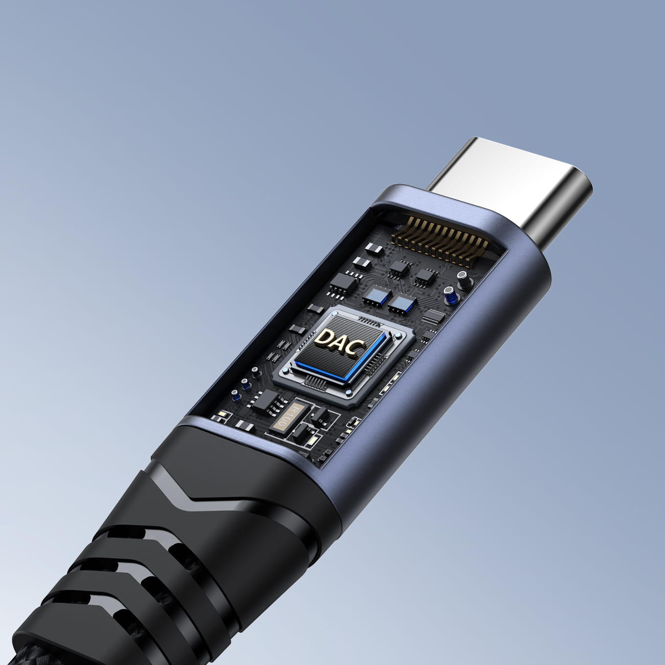 Adapter, 2-in-1 Joyroom SY-C02, USB-C - USB-C PD / Jack 3.5mm DAC, Schwarz