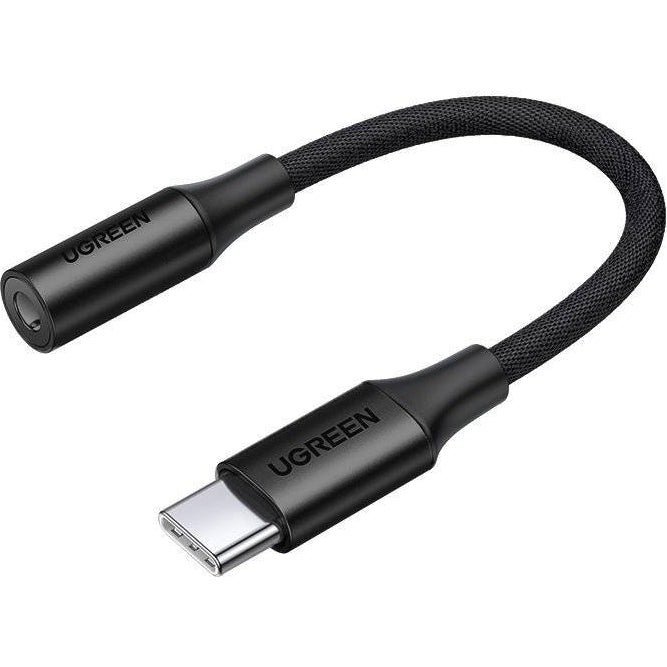 Ugreen Kabel / Adapter Miniklinke auf USB-C Kopfhörer Adapter, 10cm, Schwarz