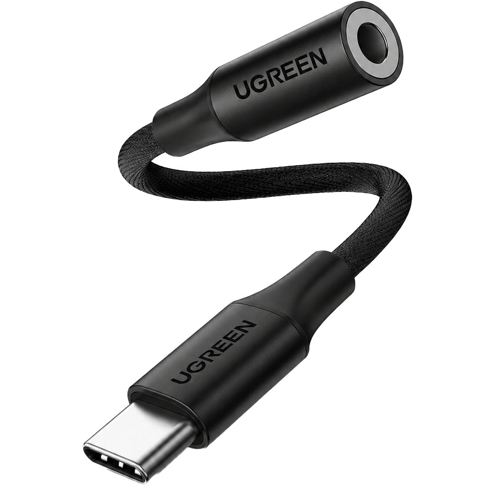Ugreen Kabel / Adapter Miniklinke auf USB-C Kopfhörer Adapter, 10cm, Schwarz