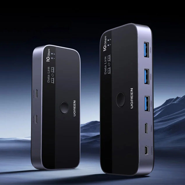 Switch, USB-Verteiler, USB 3.0, 3x USB-A, 1x USB-C, 2x USB-A, Ugreen CM662, Grau