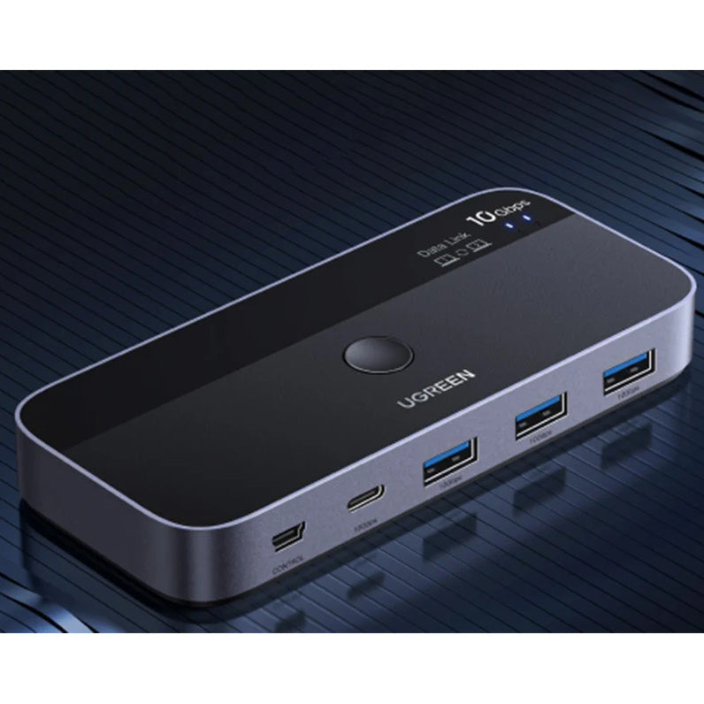 Switch, USB-Verteiler, USB 3.0, 3x USB-A, 1x USB-C, 2x USB-A, Ugreen CM662, Grau