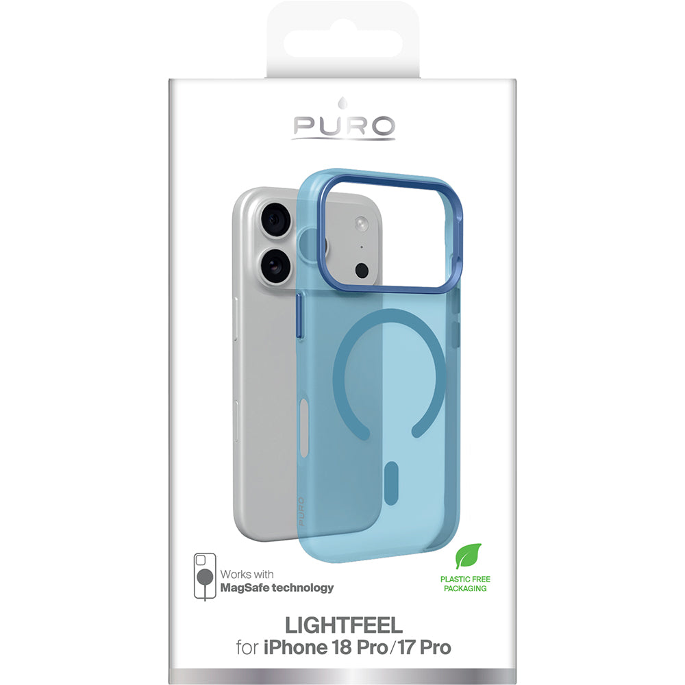 Handyhülle für iPhone 18 Pro / 17 Pro, Puro Lightfeel mit MagSafe, Hellblau (2/2)