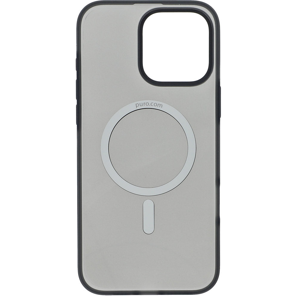 Handyhülle für iPhone 16 Pro Max, Puro Daylight Mag, Schwarz Durchscheinend