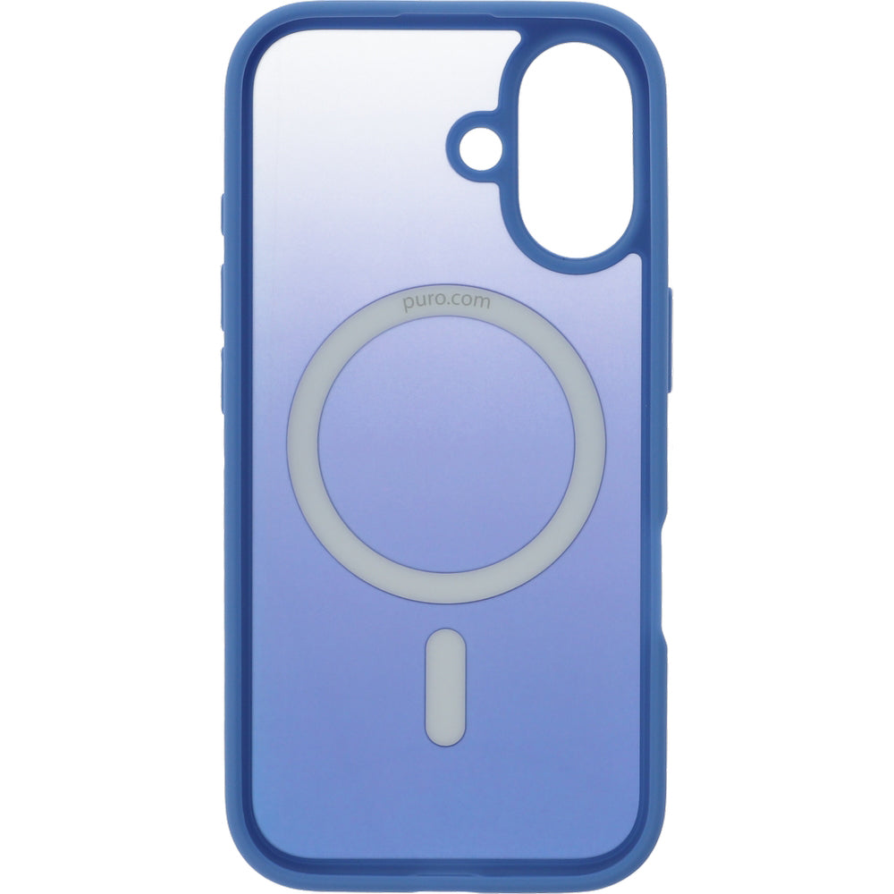 Handyhülle für iPhone 16, Puro Gradient Mag, Blau