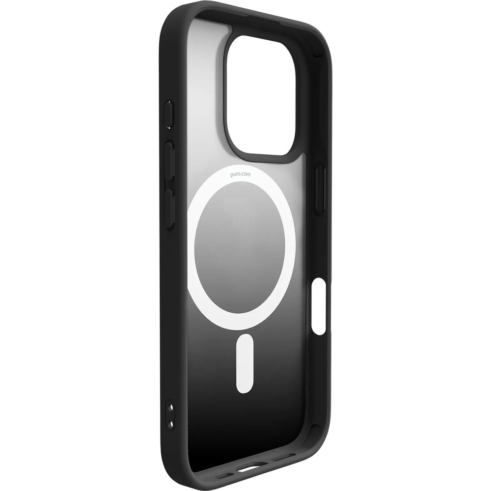 Handyhülle für iPhone 16 Pro, Puro Gradient Mag, Schwarz