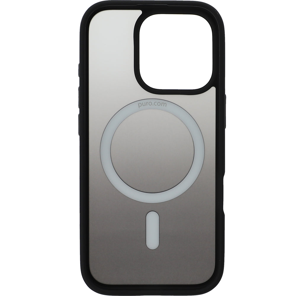Handyhülle für iPhone 16 Pro, Puro Gradient Mag, Schwarz