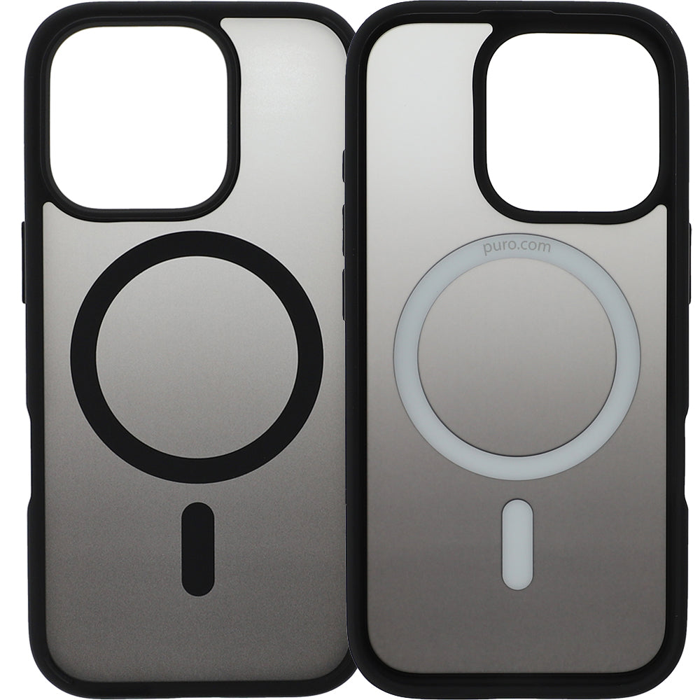 Handyhülle für iPhone 16 Pro, Puro Gradient Mag, Schwarz