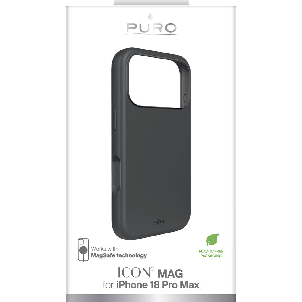 Handyhülle für iPhone 18 Pro Max / 17 Pro Max, Puro Icon Mag für MagSafe, Schwarz (2/2)