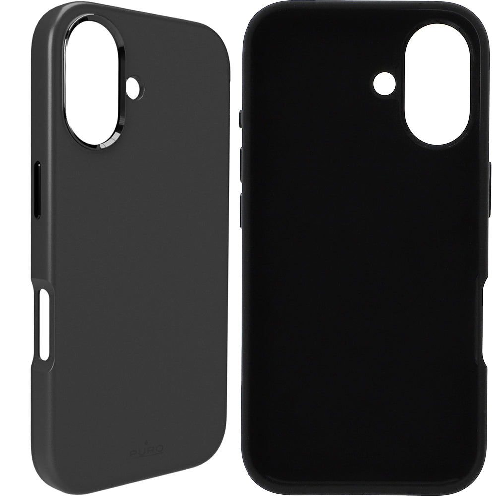 Handyhülle für iPhone 16, Puro Icon Mag Pro, Schwarz