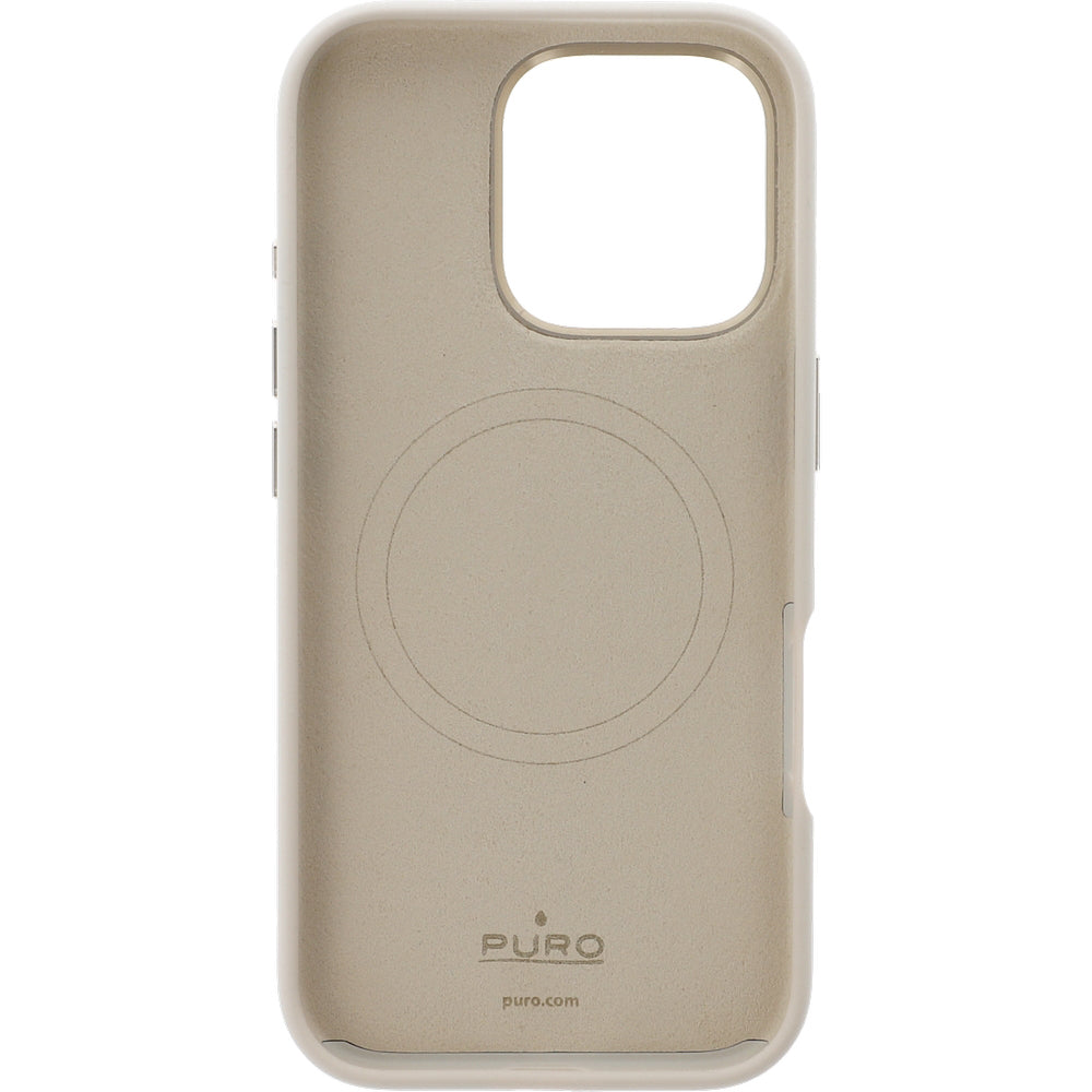 Handyhülle für iPhone 16 Pro, Puro Icon Mag Pro, Beige