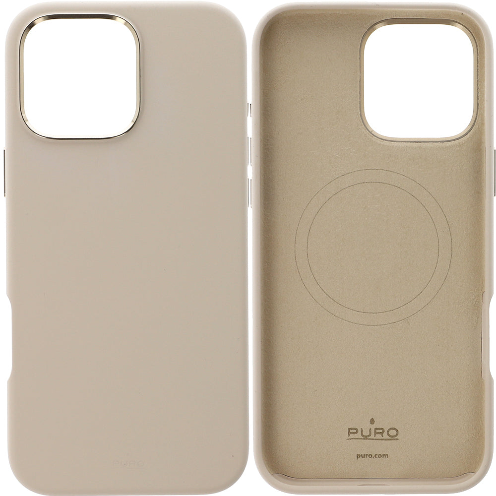 Handyhülle für iPhone 16 Pro Max, Puro Icon Mag Pro, Beige
