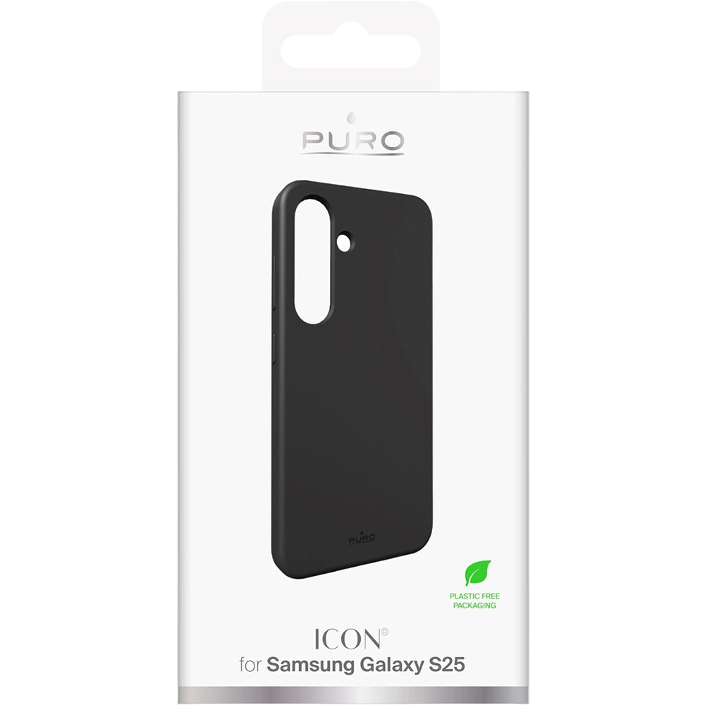 Handyhülle für Galaxy S25 Plus, Puro Icon, Schwarz