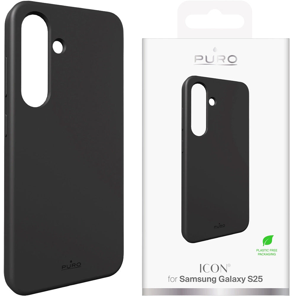 Handyhülle für Galaxy S25 Plus, Puro Icon, Schwarz