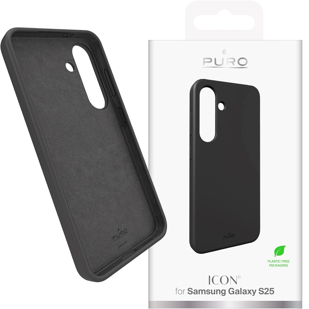 Handyhülle für Galaxy S25 Plus, Puro Icon, Schwarz