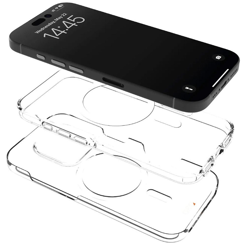 Handyhlle fr iPhone 16 Pro Max, Puro Impact Clear D3O Mag, Transpare