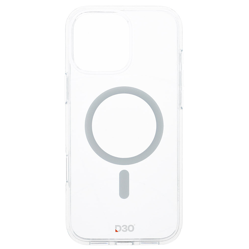 Handyhülle für iPhone 16 Pro Max, Puro Impact Clear D3O Mag, Transparent und Weiß