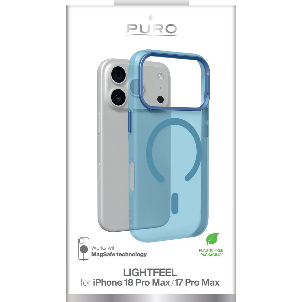Handyülle für iPhone 18 Pro Max / 17 Pro Max, Puro Lightfeel mit MagSafe, Hellblau (2/2)