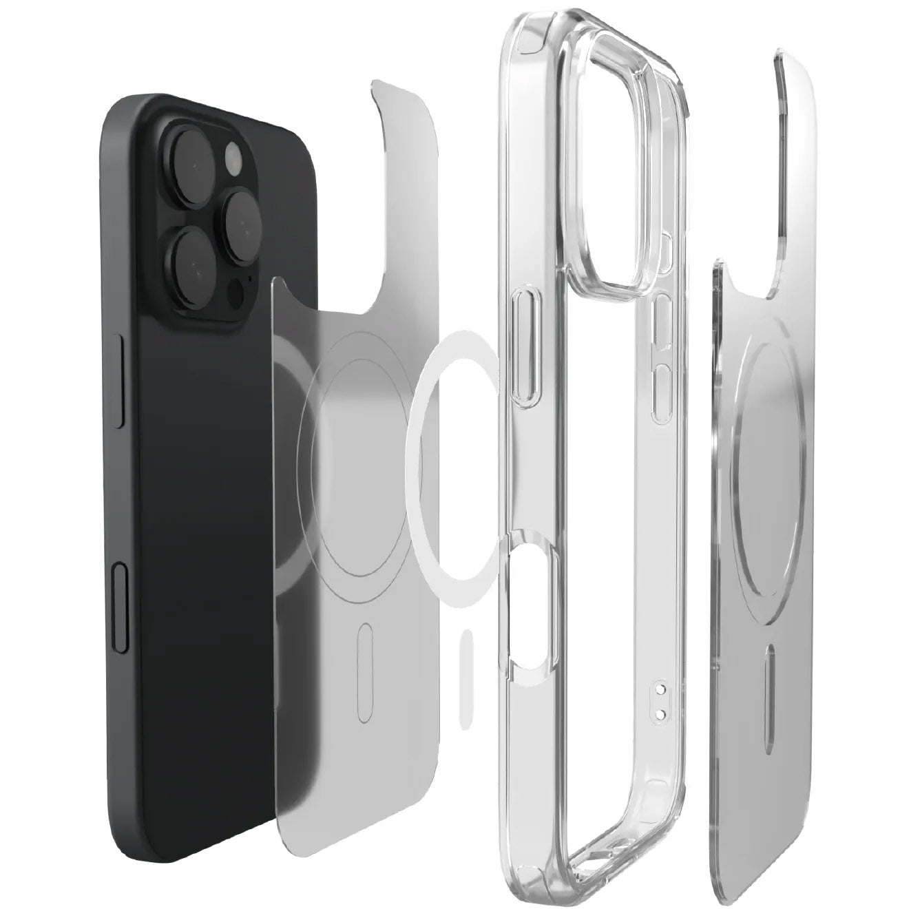 Handyhülle für iPhone 16 Pro, Puro Lite Mag Pro, Transparent