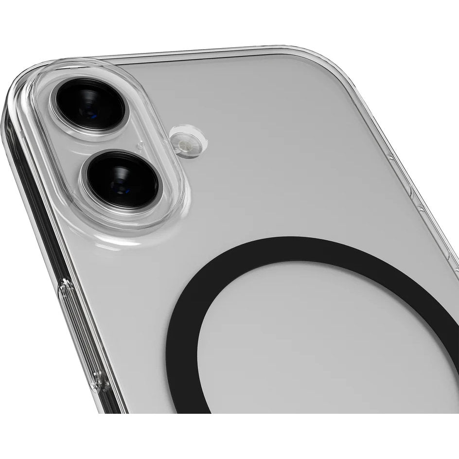 Handyhülle für iPhone 17, Puro Lite Mag Pro, Transparent-Schwarz