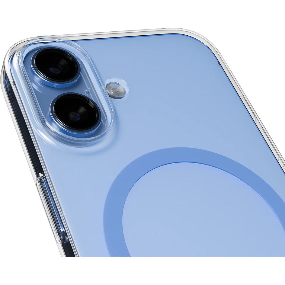 Handyhülle für iPhone 17, Puro Lite Mag Pro, Blau und Transparent