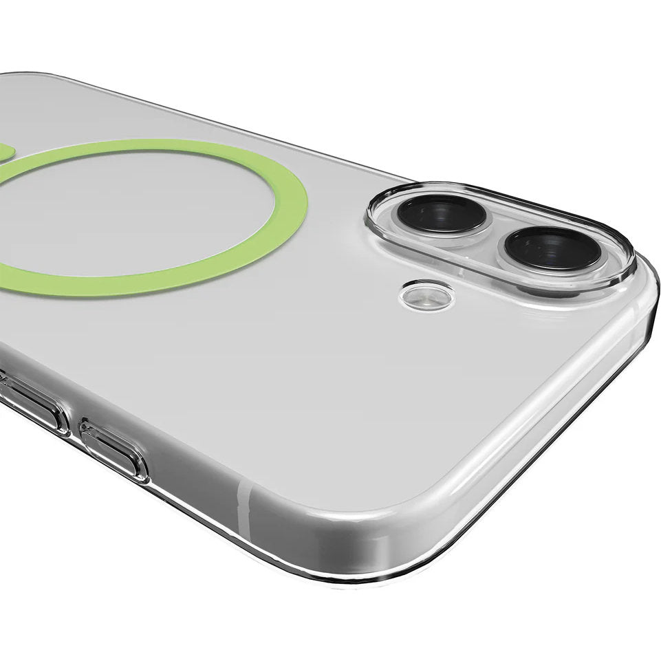 Handyhülle für iPhone 17, Puro Lite Mag Pro, Transparent und Grün