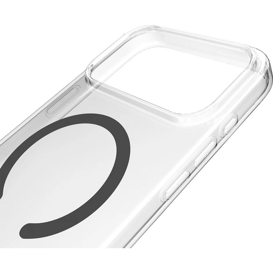 Handyhülle für iPhone 17 Pro, Puro Lite Mag Pro, Transparent-Schwarz