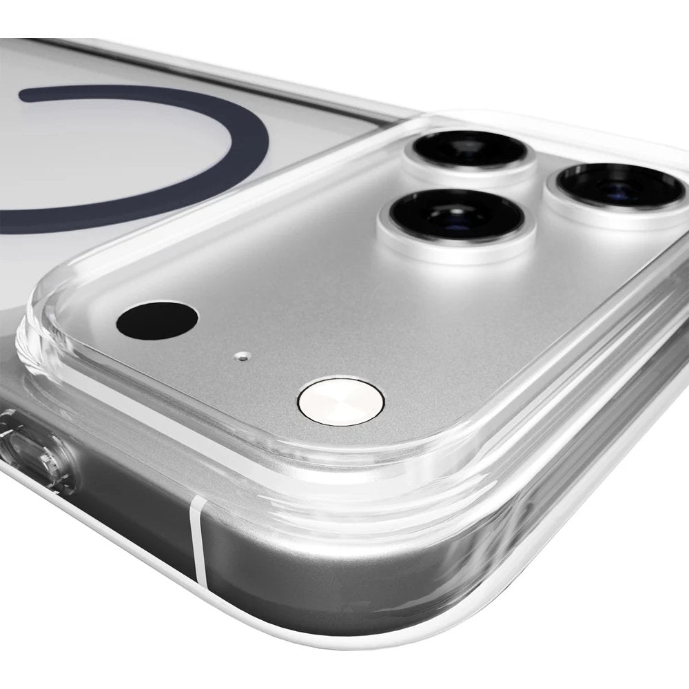 Handyhülle für iPhone 17 Pro, Puro Lite Mag Pro, Blau und Transparent