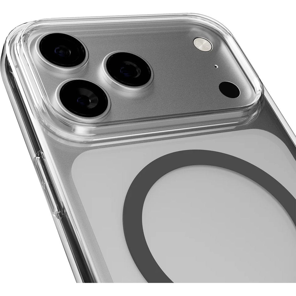 Handyhülle für iPhone 17 Pro, Puro Lite Mag Pro, Transparent und Grau