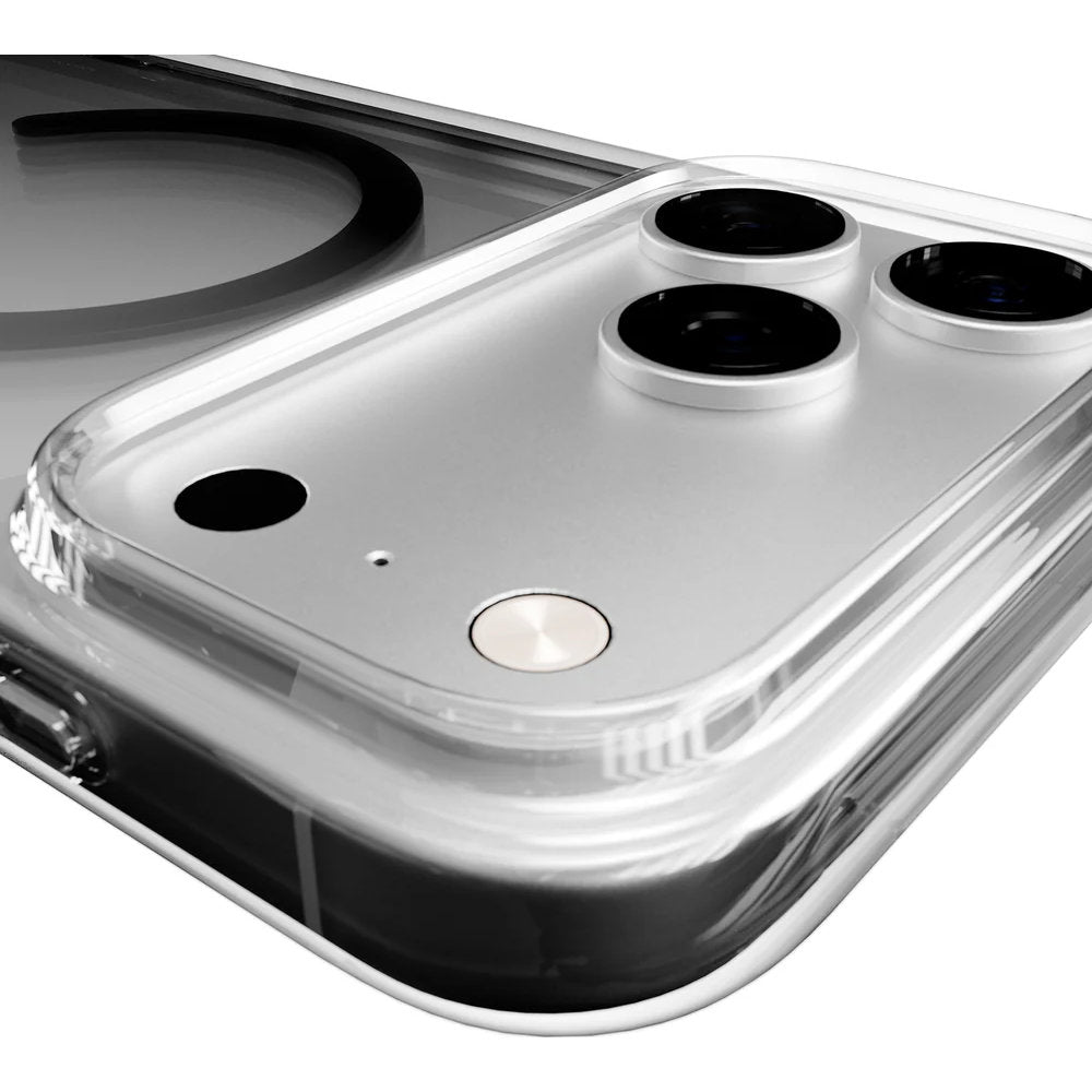 Handyhülle für iPhone 17 Pro, Puro Lite Mag Pro, Transparent und Grau