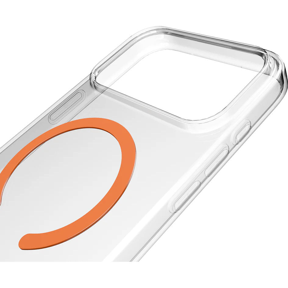 Handyhülle für iPhone 18 Pro / 17 Pro, Puro Lite Mag Pro, Transparent-Orange