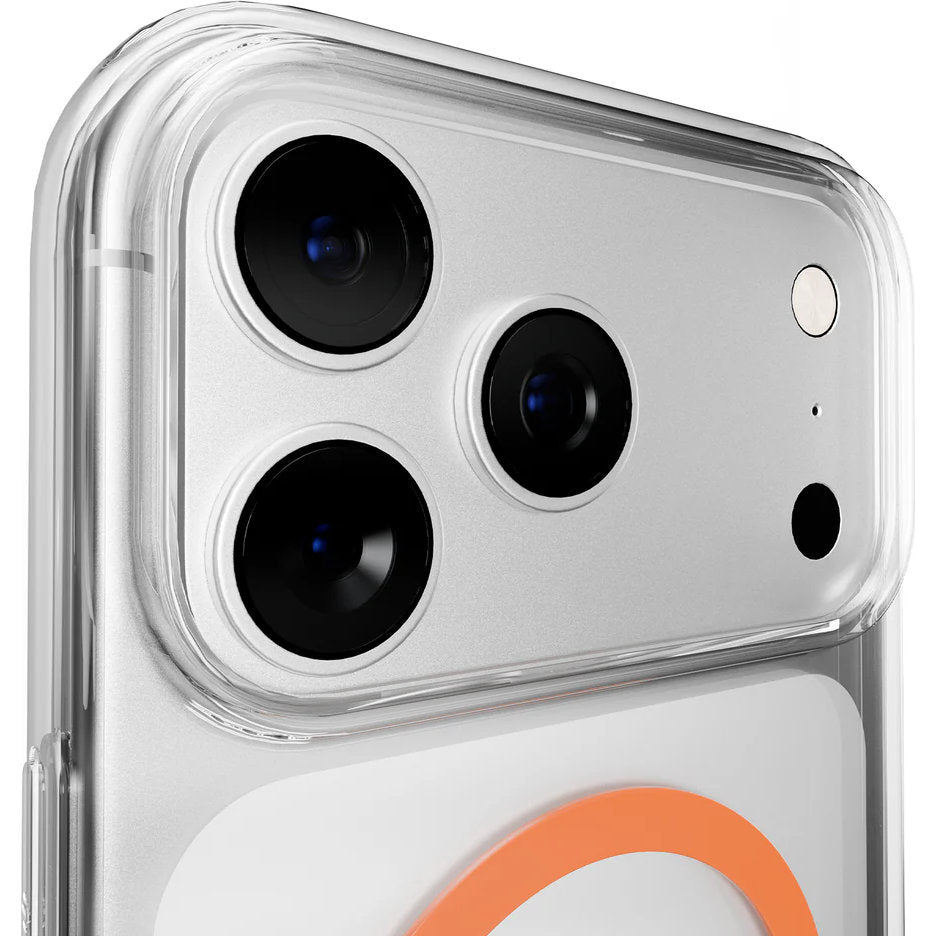 Handyhülle für iPhone 18 Pro / 17 Pro, Puro Lite Mag Pro, Transparent-Orange