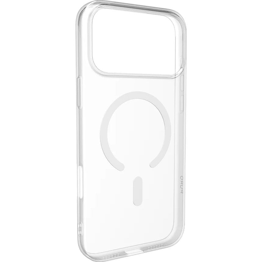 Handyhülle für iPhone 17 Pro, Puro Lite Mag Pro, Transparent und Weiß