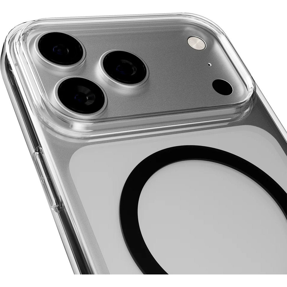 Handyhülle für iPhone 17 Pro Max, Puro Lite Mag Pro, Transparent-Schwarz