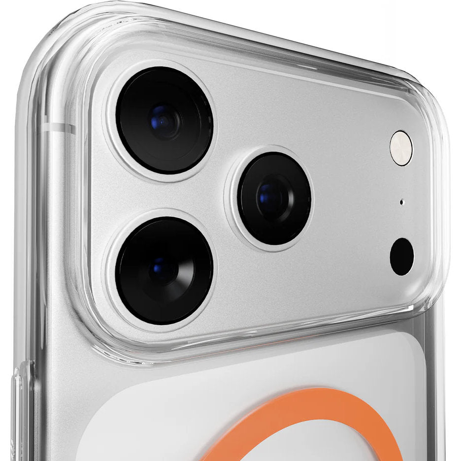 Handyhülle für iPhone 17 Pro Max, Puro Lite Mag Pro, Transparent-Orange